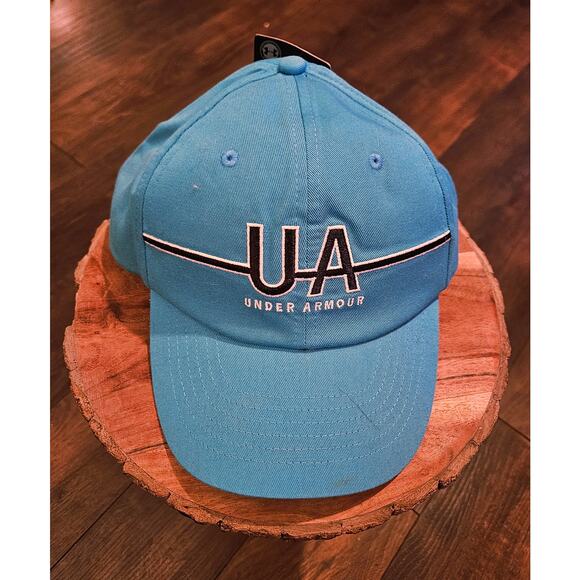 Under Armour UA Logo Hat HeatGear Adjustable Cap Blue New Men Women - Picture 7 of 7